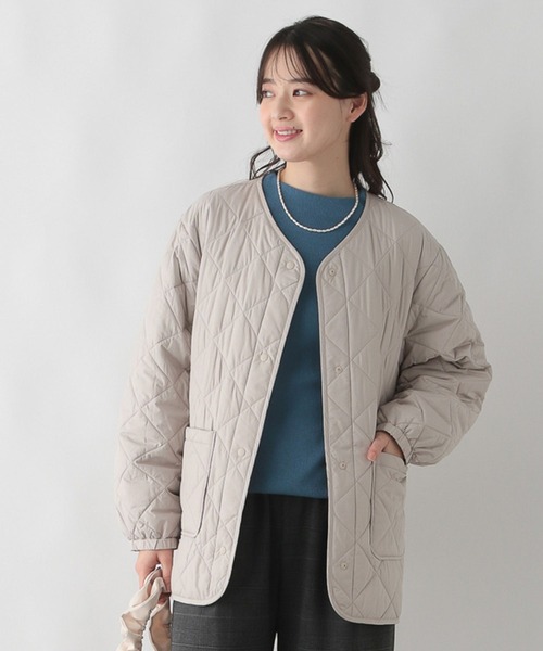 GLOBAL WORK Smile Seed Store（グローバルワーク スマイルシードストア）の「エアサーマルキルトブルゾン/116028（ブルゾン・レディース・カーキ/ブラック/アイボリー・X-LARGE/SMALL/LARGE/MEDIUM）」の2枚目の写真