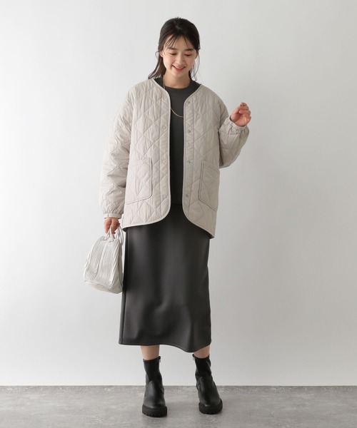 GLOBAL WORK Smile Seed Store（グローバルワーク スマイルシードストア）の「エアサーマルキルトブルゾン/116028（ブルゾン・レディース・カーキ/ブラック/アイボリー・X-LARGE/SMALL/LARGE/MEDIUM）」の5枚目の写真