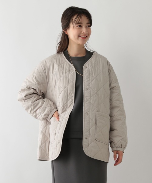 GLOBAL WORK Smile Seed Store（グローバルワーク スマイルシードストア）の「エアサーマルキルトブルゾン/116028（ブルゾン・レディース・カーキ/ブラック/アイボリー・X-LARGE/SMALL/LARGE/MEDIUM）」の7枚目の写真