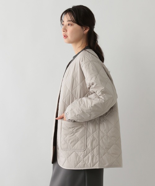 GLOBAL WORK Smile Seed Store（グローバルワーク スマイルシードストア）の「エアサーマルキルトブルゾン/116028（ブルゾン・レディース・カーキ/ブラック/アイボリー・X-LARGE/SMALL/LARGE/MEDIUM）」の8枚目の写真