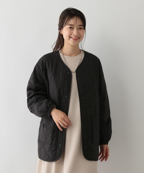 GLOBAL WORK Smile Seed Store（グローバルワーク スマイルシードストア）の「エアサーマルキルトブルゾン/116028（ブルゾン・レディース・カーキ/ブラック/アイボリー・X-LARGE/SMALL/LARGE/MEDIUM）」の12枚目の写真