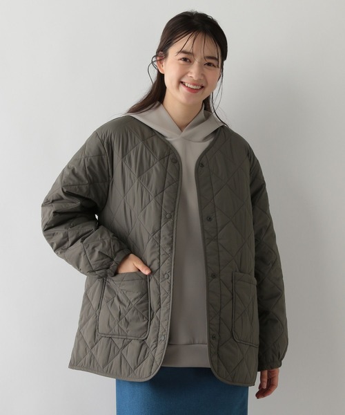 GLOBAL WORK Smile Seed Store（グローバルワーク スマイルシードストア）の「エアサーマルキルトブルゾン/116028（ブルゾン・レディース・カーキ/ブラック/アイボリー・X-LARGE/SMALL/LARGE/MEDIUM）」の17枚目の写真