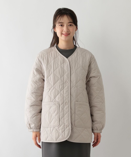 GLOBAL WORK Smile Seed Store（グローバルワーク スマイルシードストア）の「エアサーマルキルトブルゾン/116028（ブルゾン・レディース・カーキ/ブラック/アイボリー・X-LARGE/SMALL/LARGE/MEDIUM）」の19枚目の写真