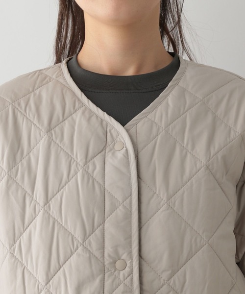 GLOBAL WORK Smile Seed Store（グローバルワーク スマイルシードストア）の「エアサーマルキルトブルゾン/116028（ブルゾン・レディース・カーキ/ブラック/アイボリー・X-LARGE/SMALL/LARGE/MEDIUM）」の22枚目の写真