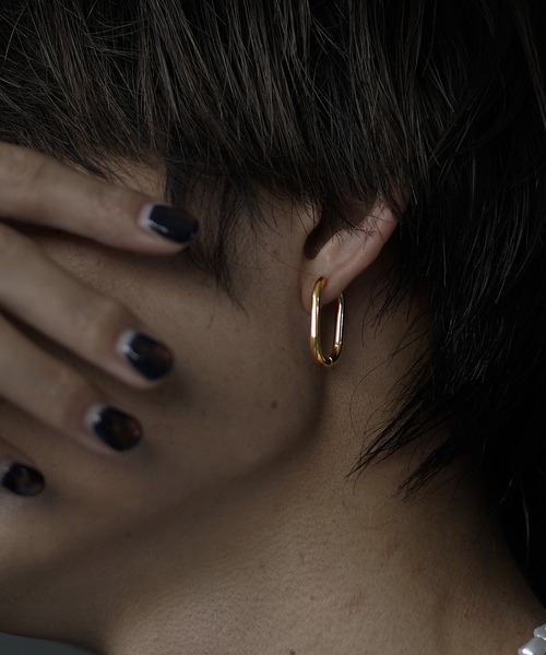 MinoriTY（マイノリティ）の「【MinoriTY Select】スクエアフープピアス メンズ ウィメンズ ユニセックス（ピアス（片耳用）・メンズ・ブラック/シルバー/ゴールド・FREE）」の12枚目の写真