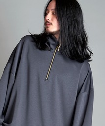 【NO ID.】Stand Collar Half Zip Pullover / スタンド カラー ハーフ ジップ プルオーバー