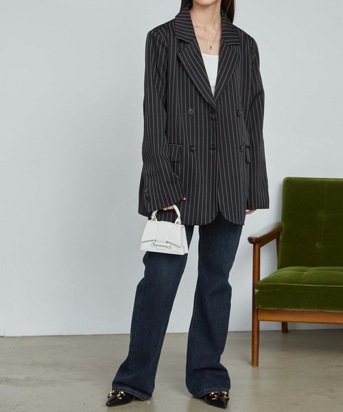ACNE STUDIOS ピンストライプテーラードジャケット Acne Studios - シングルブレストピンストライプジャケット