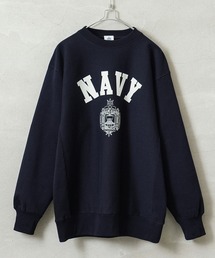 USNA(アメリカ海軍兵学校)オフィシャルライセンス HEAVY WEIGHT クルーネックスウェット カレッジロゴプリント NAVY-004