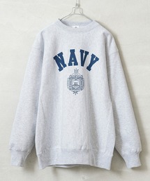 USNA(アメリカ海軍兵学校)オフィシャルライセンス HEAVY WEIGHT クルーネックスウェット カレッジロゴプリント NAVY-004
