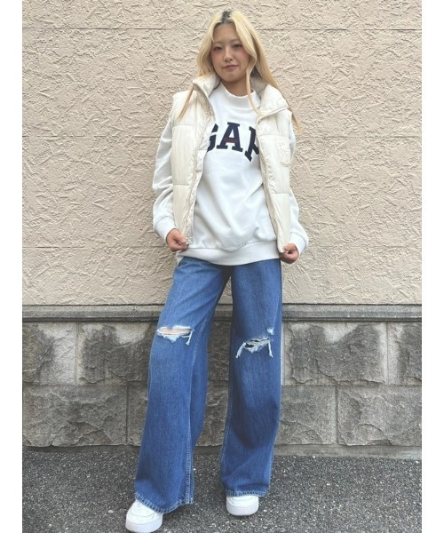 GAP（ギャップ）の「GAPロゴ モックネック スウェット・トレーナー（スウェット・メンズ・ブラック/アイボリー/レッド・S/M/XL/XS/L）」の13枚目の写真