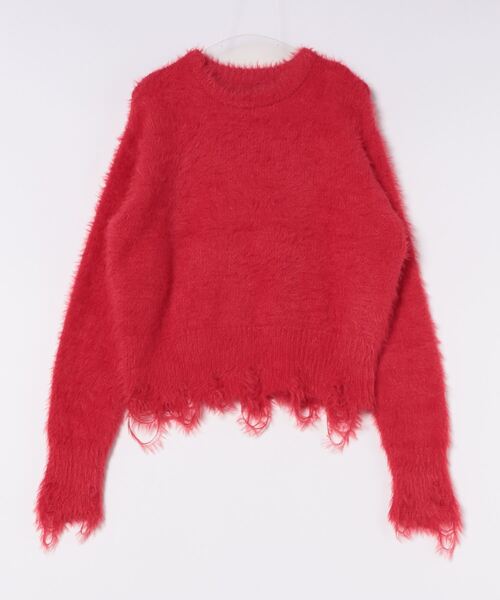 M TO R(ムウトアール)の「BROKEN SHAGGY KNIT PULLOVER(ニット/セーター・レディース・ホワイト/カーキ/グレー/レッド・40/38)」の19枚目の写真