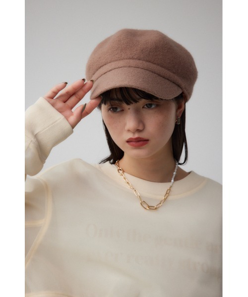 AZUL by moussy（アズールバイマウジー）の「ウールライクキャスケット（キャスケット・レディース・ブラック/ベージュ・FREE）」の13枚目の写真