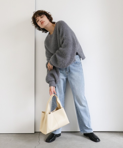 select MOCA（セレクトモカ）の「ワンハンドルフェイクレザーバッグ（ハンドバッグ・レディース・ベージュ/ブルー/アイボリー/ブラック・FREE）」の11枚目の写真