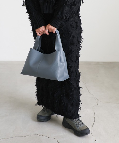 select MOCA（セレクトモカ）の「ワンハンドルフェイクレザーバッグ（ハンドバッグ・レディース・ベージュ/ブルー/アイボリー/ブラック・FREE）」の22枚目の写真