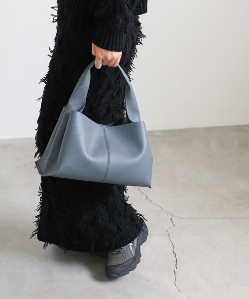 select MOCA（セレクトモカ）の「ワンハンドルフェイクレザーバッグ（ハンドバッグ・レディース・ベージュ/ブルー/アイボリー/ブラック・FREE）」の21枚目の写真