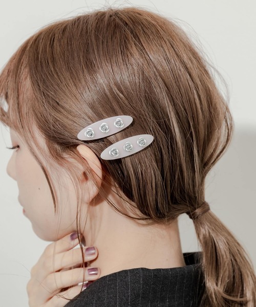 SMELLY(スメリー)の「ジュシローズモチーフ2セットピン(ヘアピン・レディース・ピンク・-)」の1枚目の写真