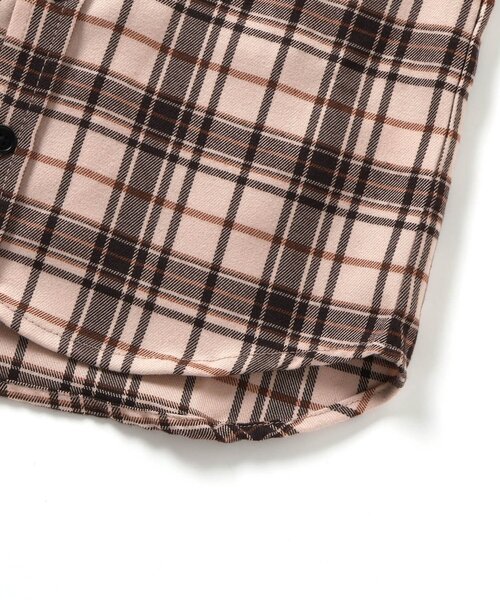 apres les cours（アプレレクール）の「【リンク】切り替えチェックシャツ（シャツ/ブラウス・キッズ・グレー/ベージュ・120/130/80/90/100/110）」の12枚目の写真