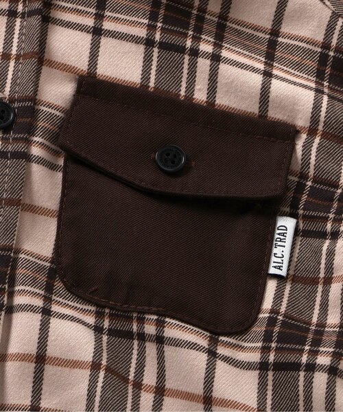 apres les cours（アプレレクール）の「【リンク】切り替えチェックシャツ（シャツ/ブラウス・キッズ・グレー/ベージュ・120/130/80/90/100/110）」の16枚目の写真