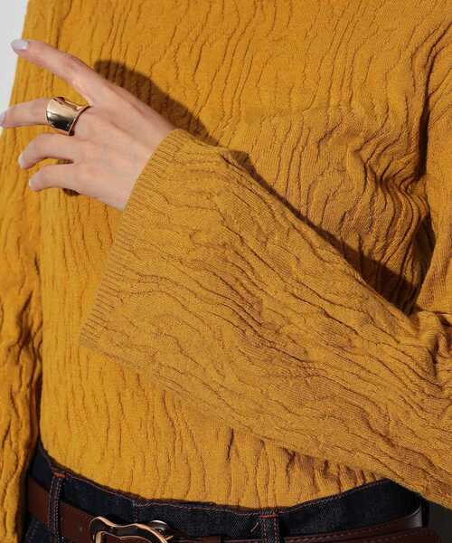 GALLEST(ギャレスト)の「アートジャカードニット(ニット/セーター・レディース・イエロー/ホワイト系/ブラック/ベージュ・38)」の9枚目の写真