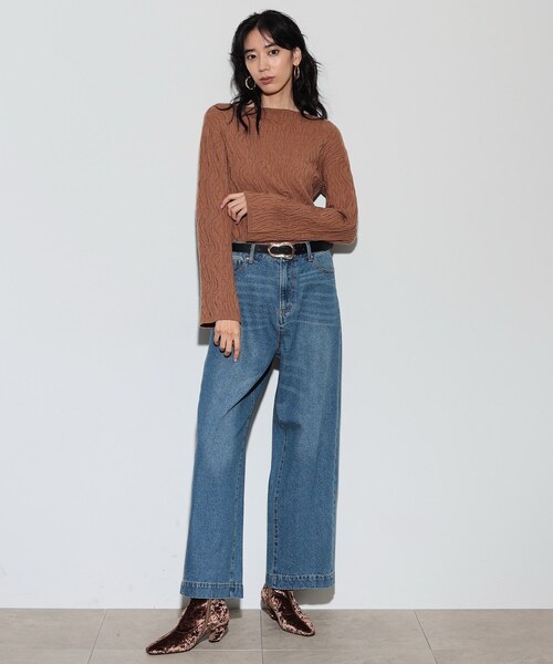 GALLEST(ギャレスト)の「アートジャカードニット(ニット/セーター・レディース・イエロー/ホワイト系/ブラック/ベージュ・38)」の10枚目の写真