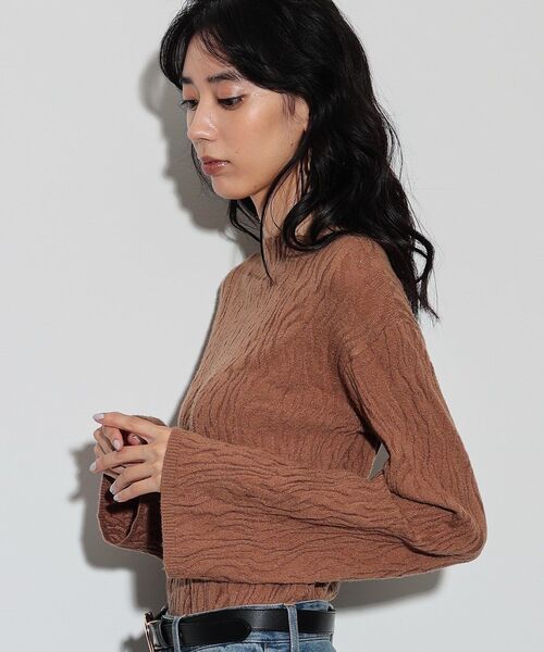 GALLEST(ギャレスト)の「アートジャカードニット(ニット/セーター・レディース・イエロー/ホワイト系/ブラック/ベージュ・38)」の13枚目の写真