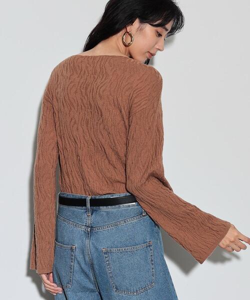 GALLEST(ギャレスト)の「アートジャカードニット(ニット/セーター・レディース・イエロー/ホワイト系/ブラック/ベージュ・38)」の14枚目の写真