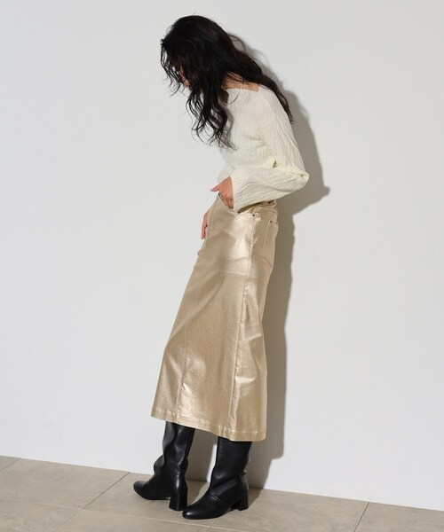 GALLEST(ギャレスト)の「アートジャカードニット(ニット/セーター・レディース・イエロー/ホワイト系/ブラック/ベージュ・38)」の17枚目の写真