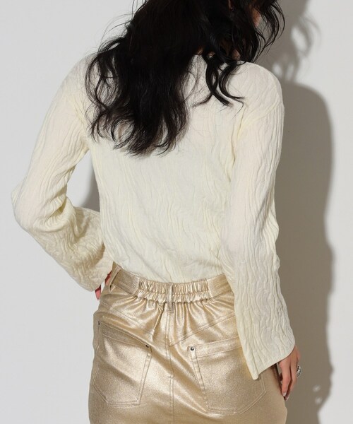 GALLEST(ギャレスト)の「アートジャカードニット(ニット/セーター・レディース・イエロー/ホワイト系/ブラック/ベージュ・38)」の20枚目の写真