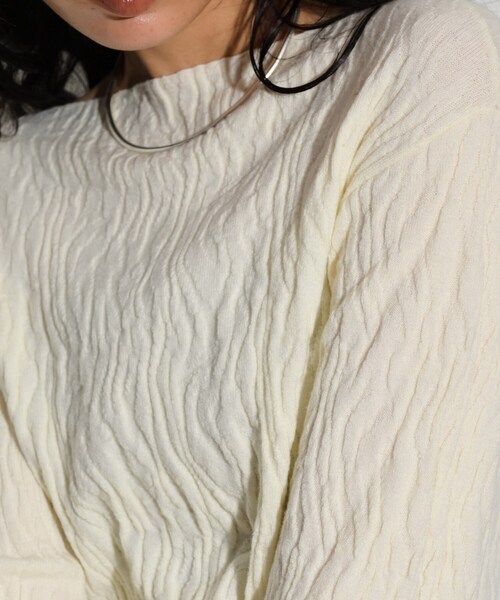 GALLEST(ギャレスト)の「アートジャカードニット(ニット/セーター・レディース・イエロー/ホワイト系/ブラック/ベージュ・38)」の21枚目の写真