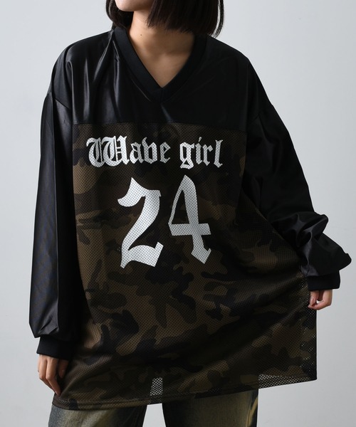 ARULE(アルール)の「A'GEM/9 × .kom 『ARULE/アルール』カモフラージュデザインロンTEE(Tシャツ/カットソー・レディース・チャコールグレー/ブラック/カーキ・FREE)」の4枚目の写真