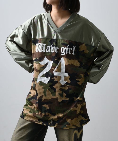 ARULE(アルール)の「A'GEM/9 × .kom 『ARULE/アルール』カモフラージュデザインロンTEE(Tシャツ/カットソー・レディース・チャコールグレー/ブラック/カーキ・FREE)」の16枚目の写真