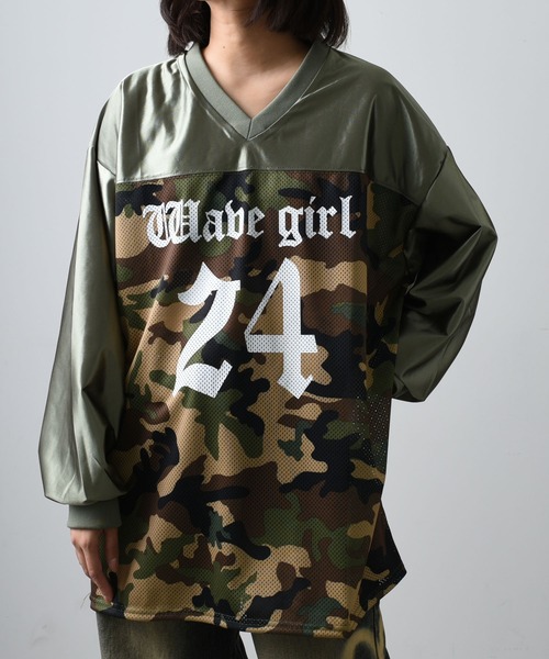 ARULE(アルール)の「A'GEM/9 × .kom 『ARULE/アルール』カモフラージュデザインロンTEE(Tシャツ/カットソー・レディース・チャコールグレー/ブラック/カーキ・FREE)」の17枚目の写真