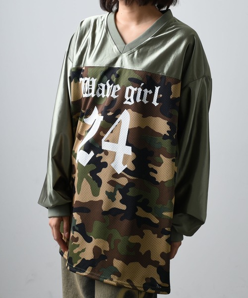ARULE(アルール)の「A'GEM/9 × .kom 『ARULE/アルール』カモフラージュデザインロンTEE(Tシャツ/カットソー・レディース・チャコールグレー/ブラック/カーキ・FREE)」の18枚目の写真