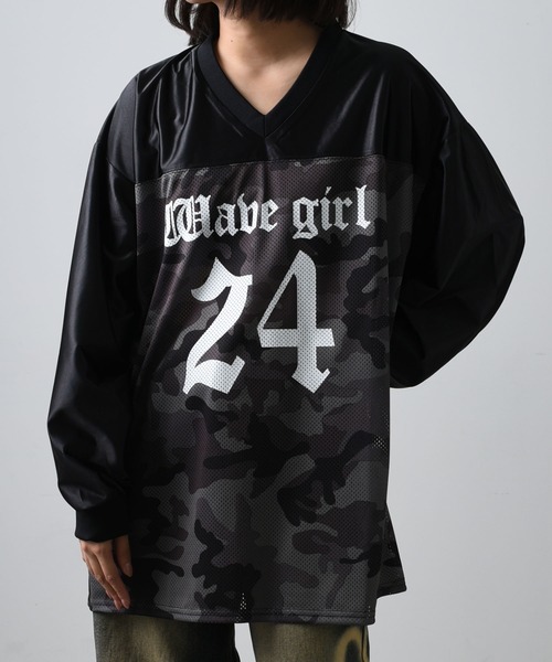 ARULE(アルール)の「A'GEM/9 × .kom 『ARULE/アルール』カモフラージュデザインロンTEE(Tシャツ/カットソー・レディース・チャコールグレー/ブラック/カーキ・FREE)」の10枚目の写真