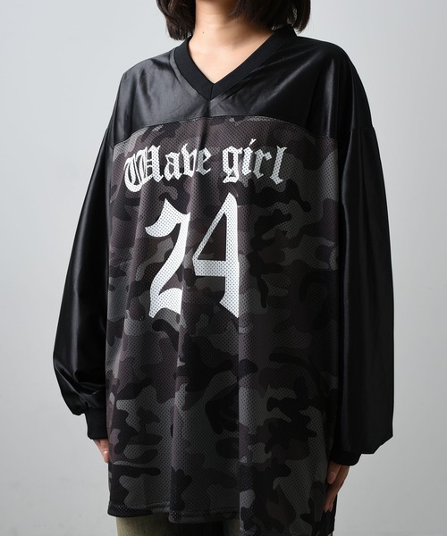 ARULE(アルール)の「A'GEM/9 × .kom 『ARULE/アルール』カモフラージュデザインロンTEE(Tシャツ/カットソー・レディース・チャコールグレー/ブラック/カーキ・FREE)」の9枚目の写真
