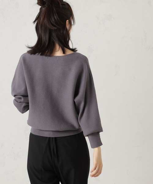 FOUND GOOD（ファウンドグッド）の「COZYパールツキニットPO（ニット/セーター・レディース・ブラウン系3/ブラウン系5/ブラック/アイボリー/グレー系5/ピンク系2/グレー系8/ブルー系5・S/L/M）」の14枚目の写真