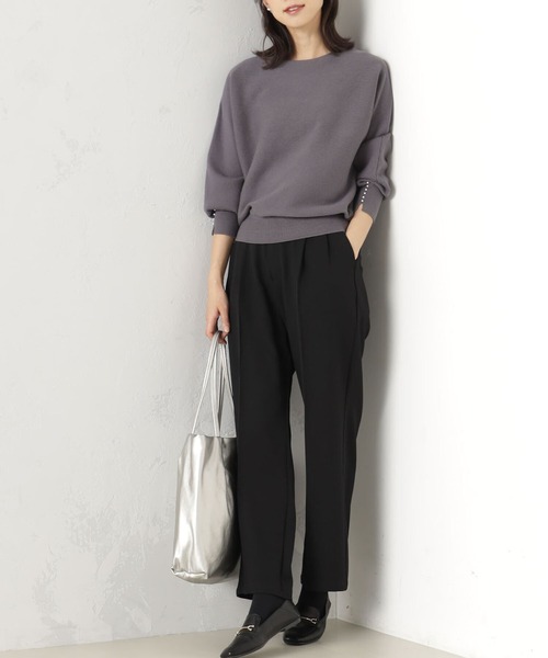 FOUND GOOD（ファウンドグッド）の「COZYパールツキニットPO（ニット/セーター・レディース・ブラウン系3/ブラウン系5/ブラック/アイボリー/グレー系5/ピンク系2/グレー系8/ブルー系5・S/L/M）」の17枚目の写真