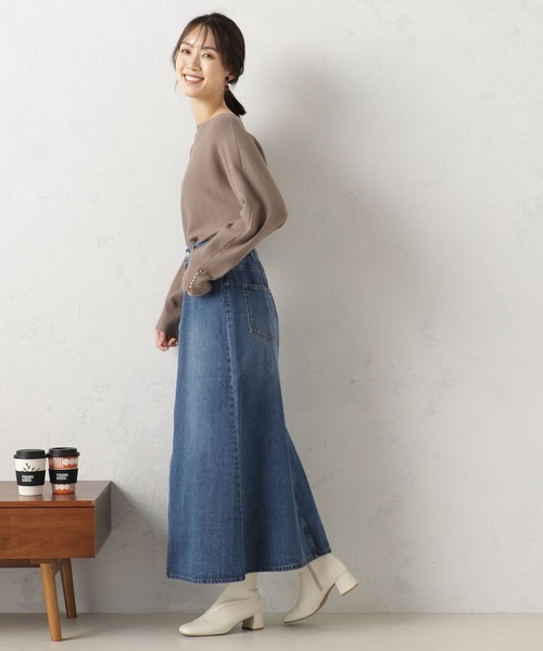 FOUND GOOD（ファウンドグッド）の「COZYパールツキニットPO（ニット/セーター・レディース・ブラウン系3/ブラウン系5/ブラック/アイボリー/グレー系5/ピンク系2/グレー系8/ブルー系5・S/L/M）」の21枚目の写真