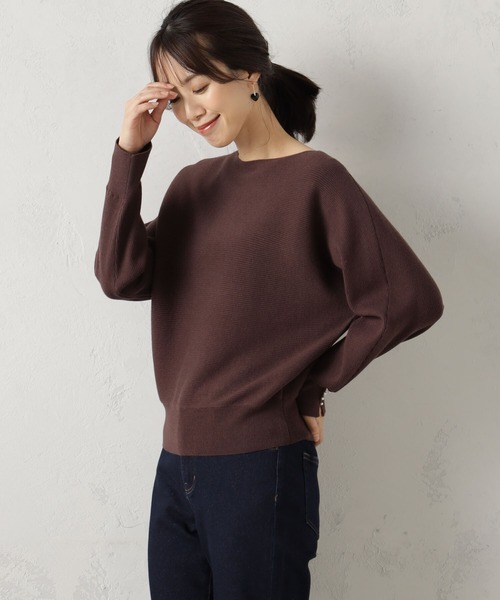 FOUND GOOD（ファウンドグッド）の「COZYパールツキニットPO（ニット/セーター・レディース・ブラウン系3/ブラウン系5/ブラック/アイボリー/グレー系5/ピンク系2/グレー系8/ブルー系5・S/L/M）」の22枚目の写真