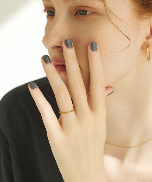 CENE（セネ）の「【CENE】セネ/MIXボールチェーンリング（リング・レディース・シルバー/ゴールド・#13/#9/#11）」の4枚目の写真