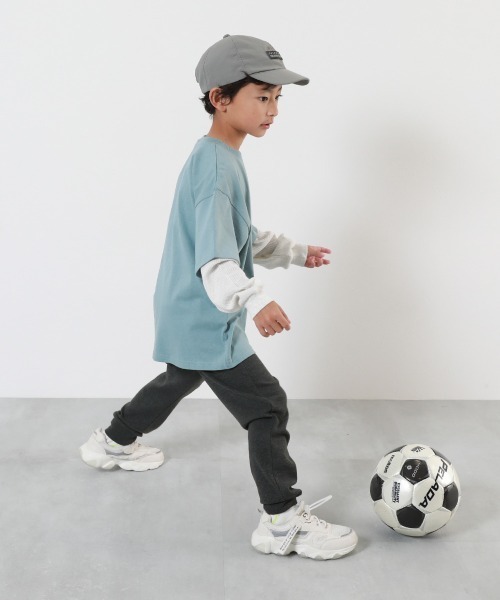 devirock(デビロック)の「ウルトラストレッチ 裾リブパンツ(やわらかタッチ)(スウェットパンツ・キッズ・カーキ/ブラック/グレー系1/ブルー系1/ブルー系2/パープル系/ヘザーチャコール/グリーン系その他・80cm/90cm/110cm/100cm/120cm/130cm/140cm/150cm/160cm)」の10枚目の写真