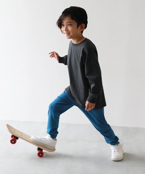 devirock(デビロック)の「ウルトラストレッチ 裾リブパンツ(やわらかタッチ)(スウェットパンツ・キッズ・カーキ/ブラック/グレー系1/ブルー系1/ブルー系2/パープル系/ヘザーチャコール/グリーン系その他・80cm/90cm/110cm/100cm/120cm/130cm/140cm/150cm/160cm)」の14枚目の写真
