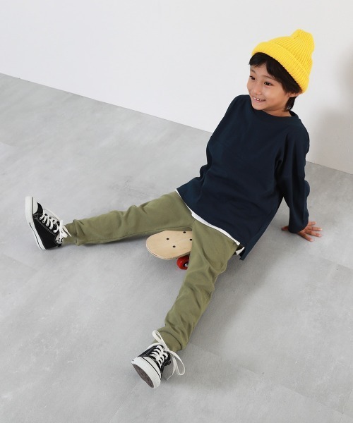 devirock(デビロック)の「ウルトラストレッチ 裾リブパンツ(やわらかタッチ)(スウェットパンツ・キッズ・カーキ/ブラック/グレー系1/ブルー系1/ブルー系2/パープル系/ヘザーチャコール/グリーン系その他・80cm/90cm/110cm/100cm/120cm/130cm/140cm/150cm/160cm)」の12枚目の写真