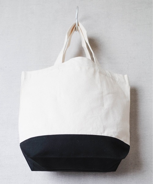 United Athle（ユナイテッドアスレ）の「【CBT1】【United Athle】ヘビーコットン キャンバス トートバッグ 1460 S,Mサイズ（トートバッグ・レディース・ブラック/ナチュラル/ベージュ×ブラック・MEDIUM/SMALL）」の6枚目の写真