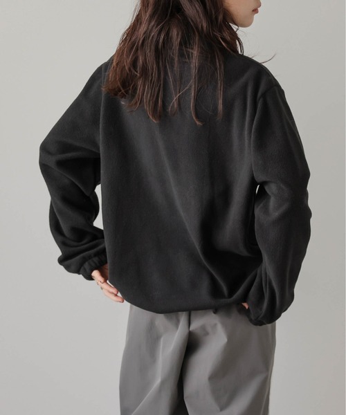La-gemme(ラジェム)の「ハーフジッププルオーバー(Tシャツ/カットソー・レディース・ブラック/アイボリー/チャコール/ベージュ・フリー)」の16枚目の写真