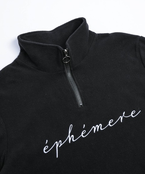 La-gemme(ラジェム)の「ハーフジッププルオーバー(Tシャツ/カットソー・レディース・ブラック/アイボリー/チャコール/ベージュ・フリー)」の19枚目の写真