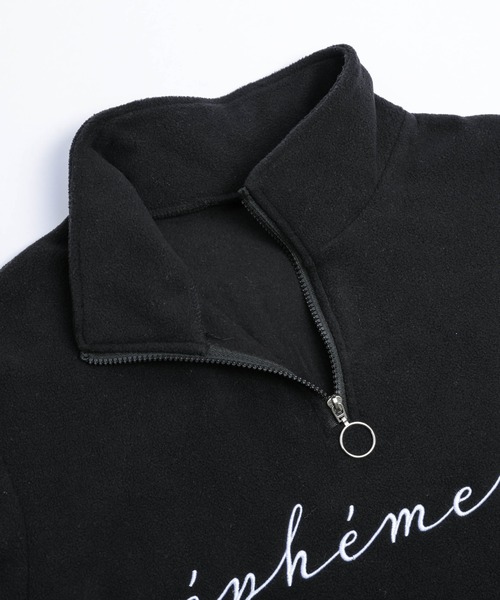 La-gemme(ラジェム)の「ハーフジッププルオーバー(Tシャツ/カットソー・レディース・ブラック/アイボリー/チャコール/ベージュ・フリー)」の22枚目の写真
