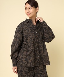 極美品 RNA-N アールエヌエーエヌ 植物柄シャツ 長袖 24AW 秋物 極美品 RNA-N アールエヌエーエヌ 植物柄シャツ 長袖 24AW 秋物
