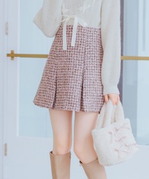 ラメツイードミニスカート