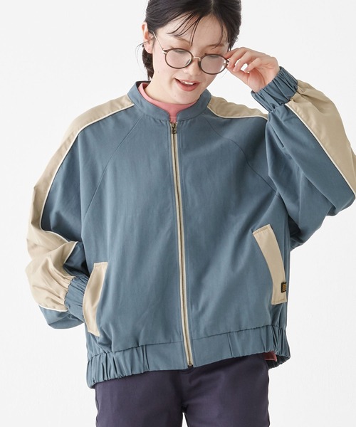 KRIFF MAYER Lady's Collection（クリフメイヤーレディースコレクション）の「ドルマンスリーブツイルブルゾン（ブルゾン・レディース・ベージュ/ナチュラル/ブルー/ネイビー・LARGE/MEDIUM）」の4枚目の写真